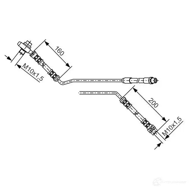 Тормозной шланг BOSCH 352621 PU6ENW BH 030 1987476055