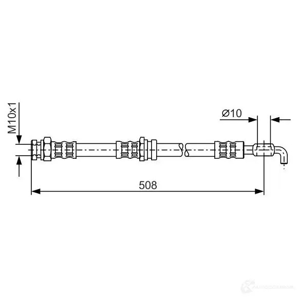 Тормозной шланг BOSCH H1629 1987476733 B H426 353120