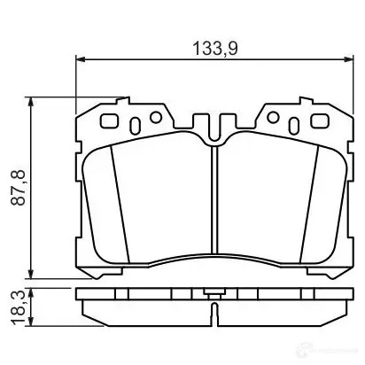 Тормозные колодки, комплект BOSCH 0986494423 8398-D1282 342404 24245