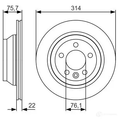 Тормозной диск BOSCH 340456 0986479s54 BD 1937 B56AE8Y