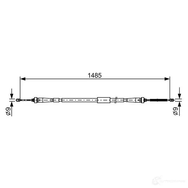 Трос ручника, стояночного тормоза BOSCH 5T4CM9Z 1987482637 355632 BC263 7