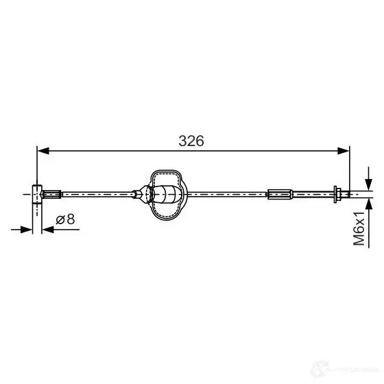 Трос ручника, стояночного тормоза BOSCH 354015 PRC6Z BC7 63 1987477929