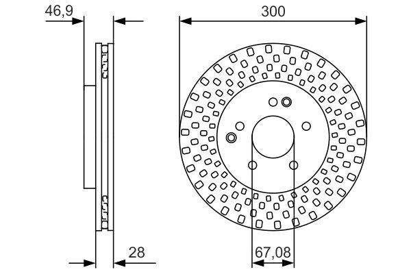 Тормозной диск Bosch R K4ZBG X3ZMMB 340282 0 986 479 D05