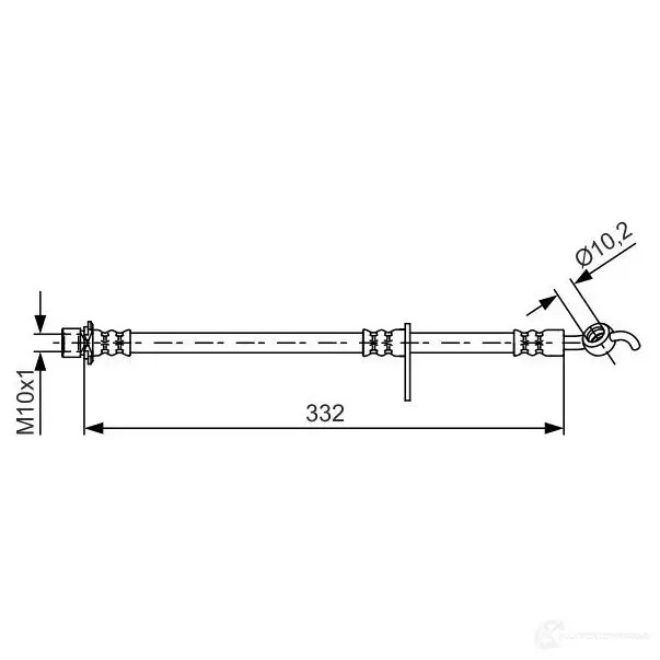 Тормозной шланг BOSCH BYP1NU BH15 38 354747 1987481654