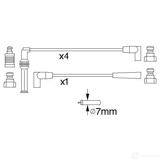 Высоковольтные провода зажигания, комплект BOSCH B 884 0986356884 335663 WDMMGG