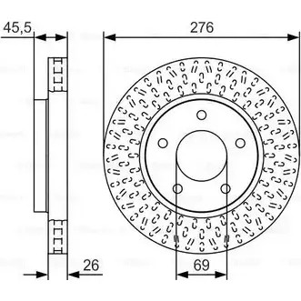 Тормозной диск Bosch BD2397 E1 90R-02C0448/1355 340601 0 986 479 U40