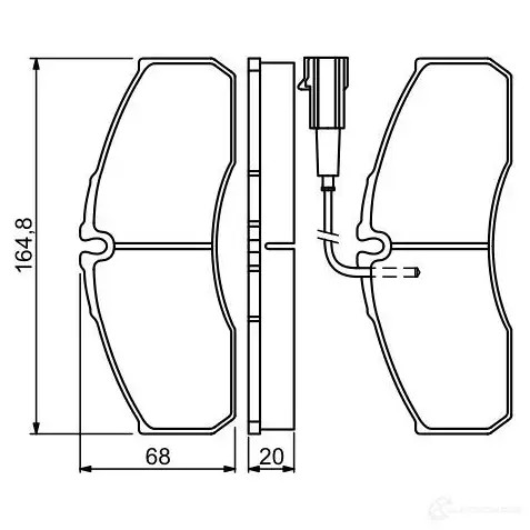 Тормозные колодки, комплект BOSCH 342265 8834D1622 29160 0986494278