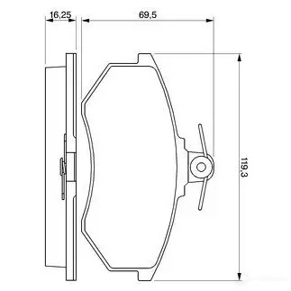 Тормозные колодки, комплект BOSCH 7143D227;7177D227;7143D290;7571D684 0986466698 337925 20 669