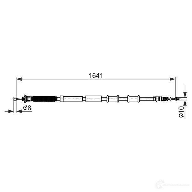 Трос ручника, стояночного тормоза BOSCH 355591 1987482582 HHIEKI BC25 82