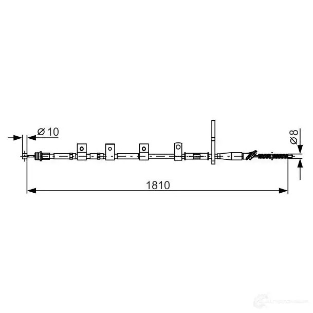 Трос ручника, стояночного тормоза BOSCH NQO241Y 1987482356 BC1 240 355406