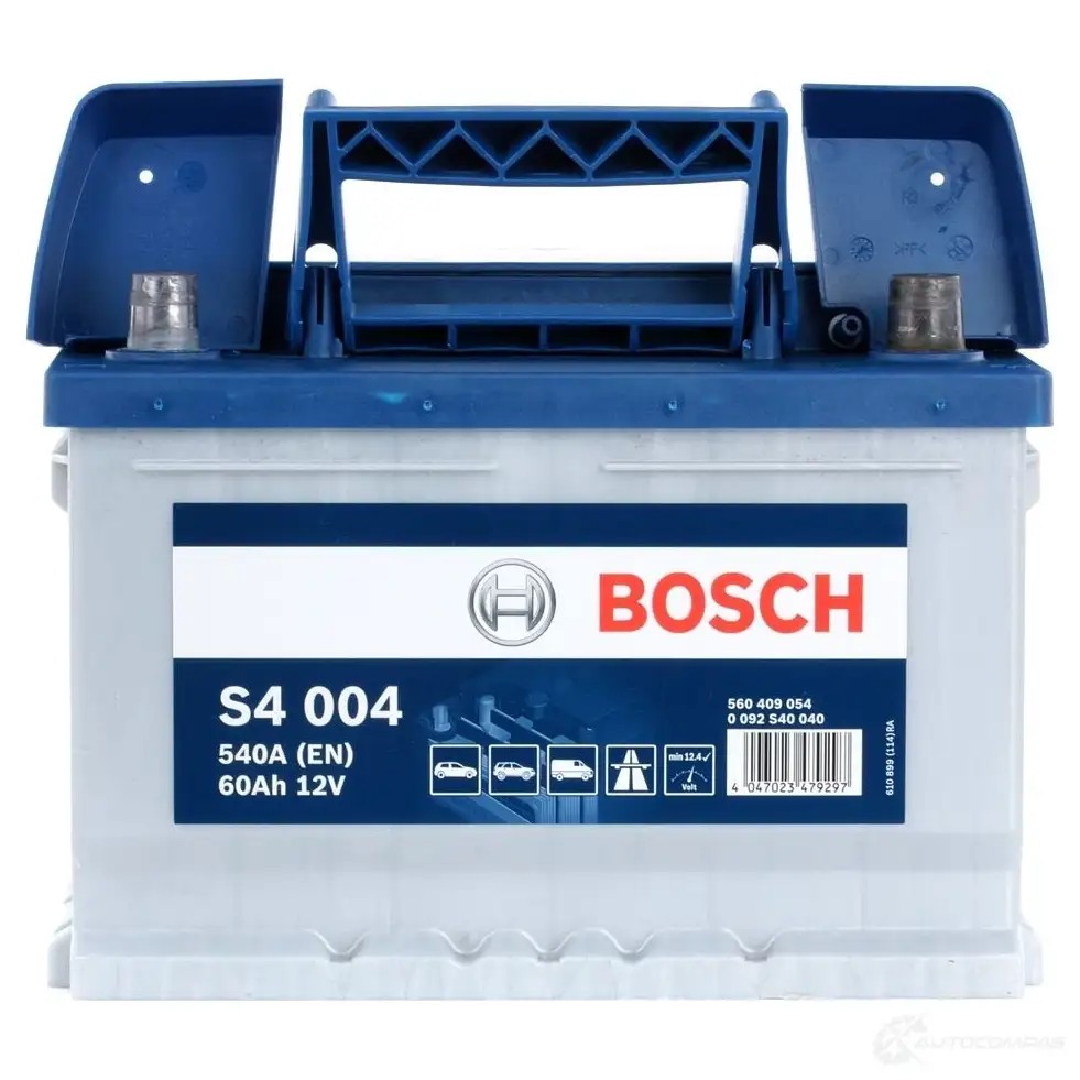 Аккумулятор 60 ач обратная 540 а 12 в Кальциевый [CA/CA] silver 242x175x175 BOSCH 0092S40040 12V 60AH 540A 304113 560 409 054