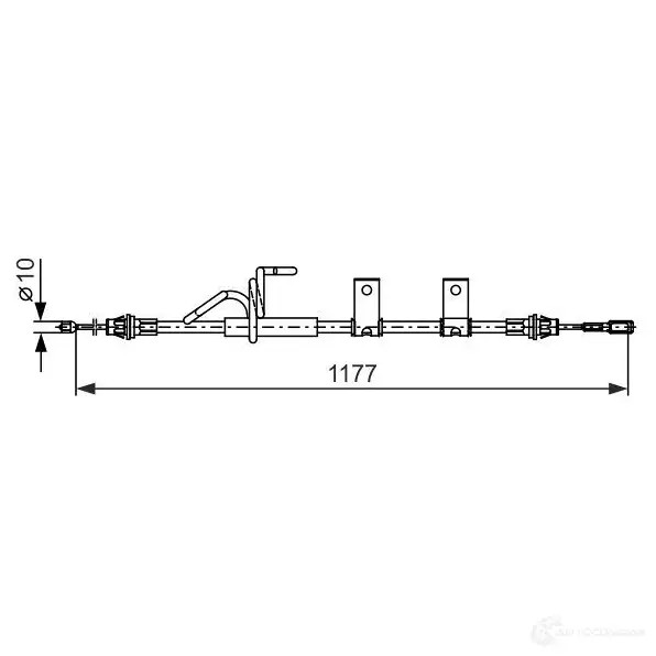 Трос ручника, стояночного тормоза BOSCH 355453 NE 7E9 1987482404 4047025071321