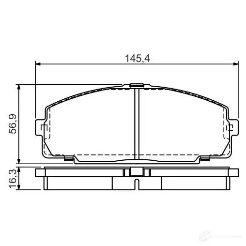 Тормозные колодки, комплект BOSCH 21468 BP1479 342629 0986495058
