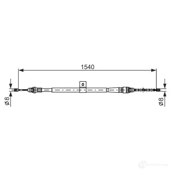 Трос ручника, стояночного тормоза BOSCH 1987477992 SPOYI BC8 27 354077