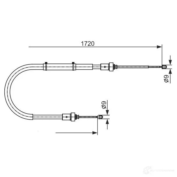 Трос ручника, стояночного тормоза BOSCH BC24 11 5YI5E4 1987482411 355458