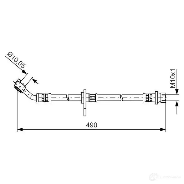 Тормозной шланг BOSCH YPZ1XDE BH140 7 1987481521 354617