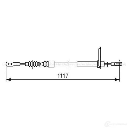 Трос ручника, стояночного тормоза BOSCH QOL4D7F BC6 04 353857 1987477750