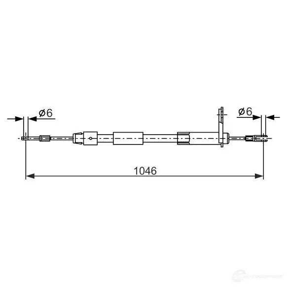 Трос ручника, стояночного тормоза BOSCH 353907 BC65 7 W9GHNB 1987477809