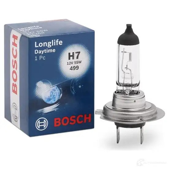 Лампа галогеновая H7 LONGLIFE DAYTIME 55 Вт 12 В BOSCH 350190 12V 55W H7 LONGLIFE DAYTIME Blister 1pcs - 1 987 301 057 1987302078