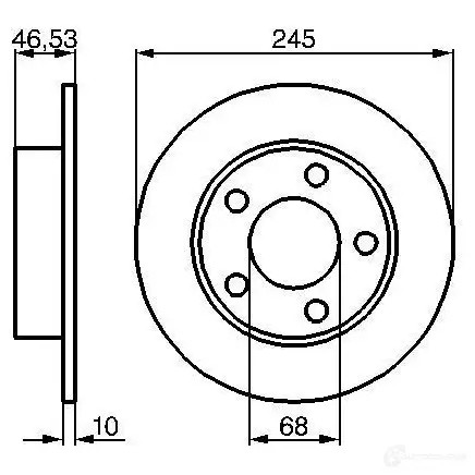 Тормозной диск BOSCH 338848 CD1127 0986478315 B D258
