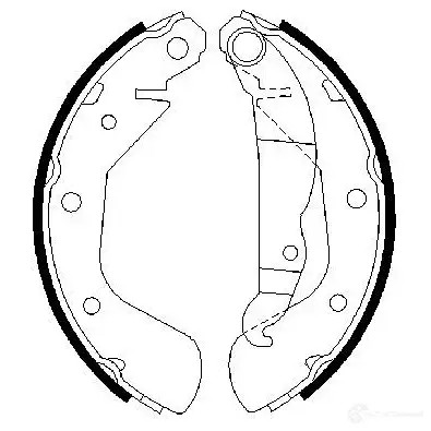 Барабанные тормозные колодки, комплект BOSCH 6G03S 0986487613 341677 BS85 1