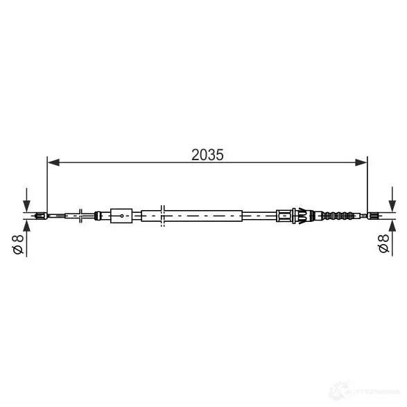 Трос ручника, стояночного тормоза BOSCH 1987477598 353717 ND0BY8D BC4 60
