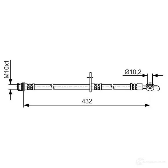 Тормозной шланг BOSCH BH 1947 1987481a57 P2Y62 1425139076