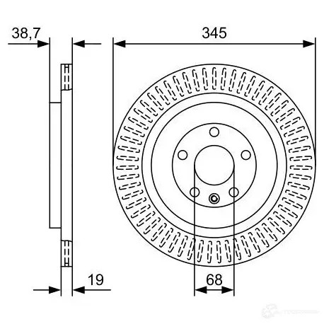 Тормозной диск BOSCH 0986479w54 BD261 1 1193480191 I9UBL