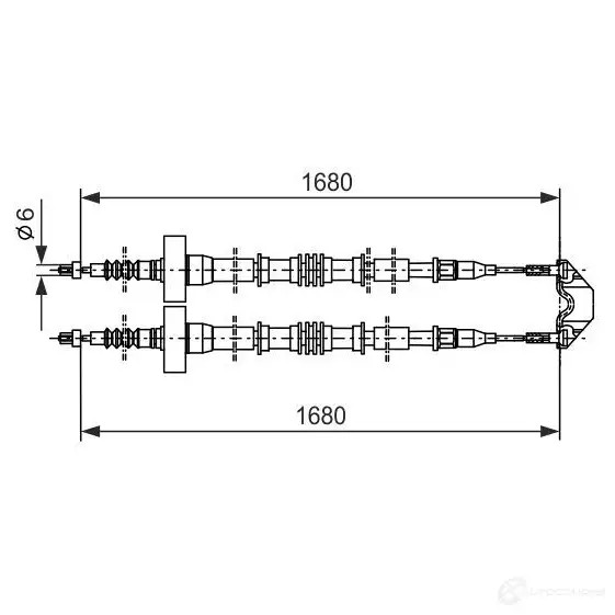 Трос ручника, стояночного тормоза BOSCH BC3 90 353655 HXHRA 1987477528