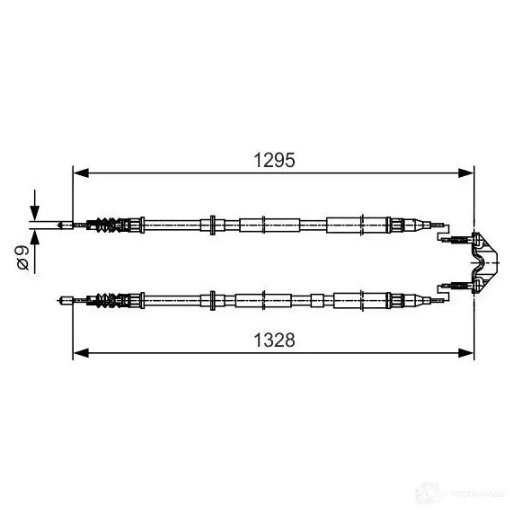 Трос ручника, стояночного тормоза BOSCH 1987477908 BC6 88 353994 QTDMU0W