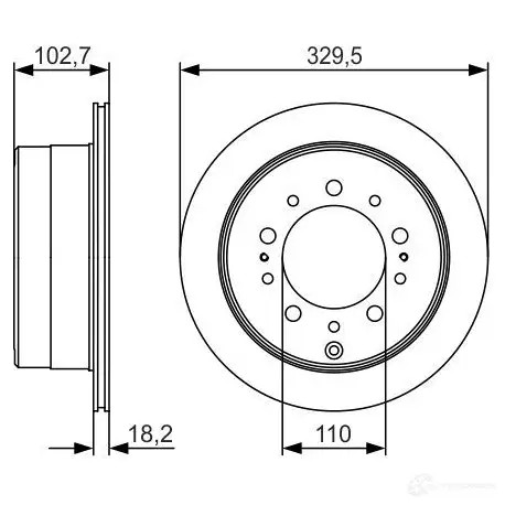 Тормозной диск BOSCH LCETB 340328 0986479r15 BD1 750