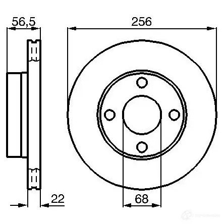 Тормозной диск BOSCH BD4 72 ZBSLX5Q 339010 0986478550