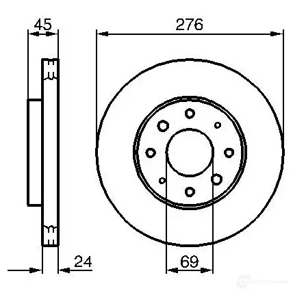 Тормозной диск BOSCH XNXI7F 0986479140 BD9 78 339420