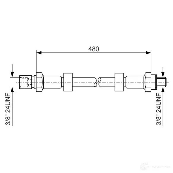 Тормозной шланг BOSCH BH06 8 VIR4X 352690 1987476145