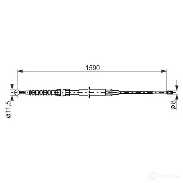 Трос ручника, стояночного тормоза BOSCH 355327 XLRZ0JE 1987482265 BC114 9