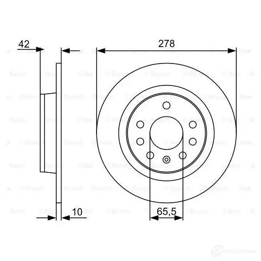 Тормозной диск BOSCH 0986479515 339744 GF40GP1 BD136 9