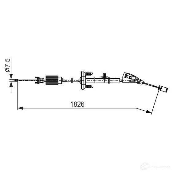 Трос ручника, стояночного тормоза BOSCH SA5NGG 1425139097 BC27 99 1987482799