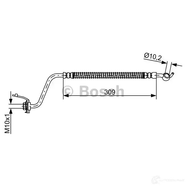 Тормозной шланг BOSCH JQUWPRL 1987481890 354983 BH177 4
