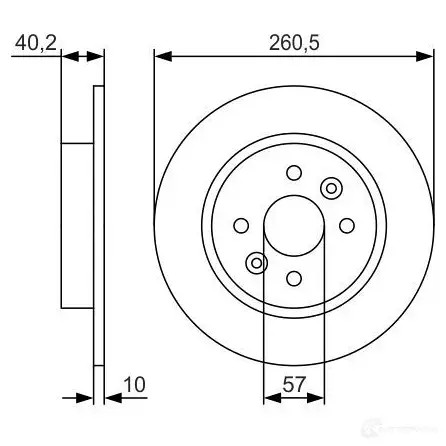 Тормозной диск BOSCH BD1973 0986479s85 340481 E11 90R-02C01123/27464
