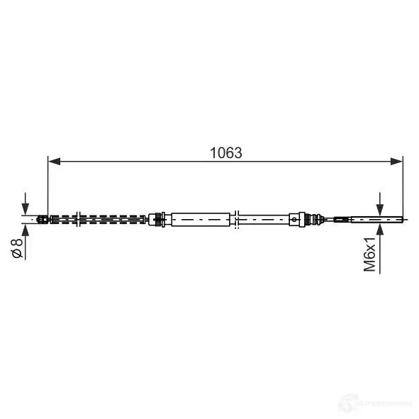 Трос ручника, стояночного тормоза BOSCH BC43 0 353692 3BVCN1 1987477568
