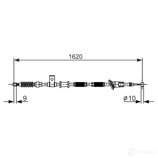 Трос ручника, стояночного тормоза BOSCH B C675 353980 4GV5BL 1987477894