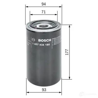 Топливный фильтр BOSCH 1457434180 NWNEP9 349439 N 4180