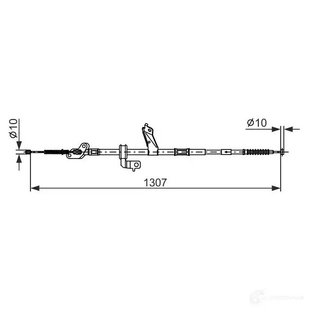 Трос ручника, стояночного тормоза BOSCH 1437241244 1987482902 F8 05TU