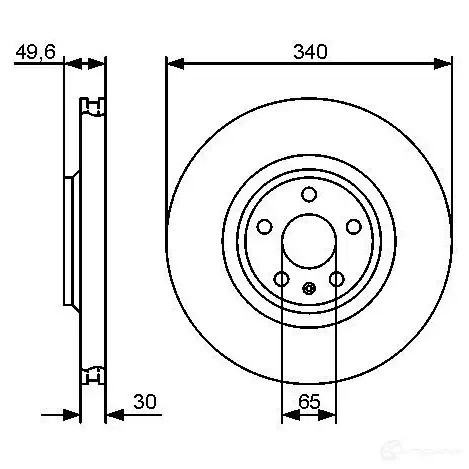 Тормозной диск BOSCH BD128 7 N1QPNZ 0986479464 339705