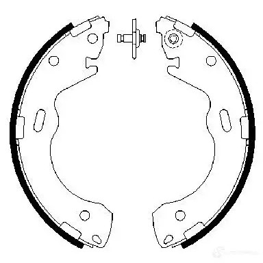 Барабанные тормозные колодки, комплект BOSCH 0986487654 6SMEB3 BS 879 341704