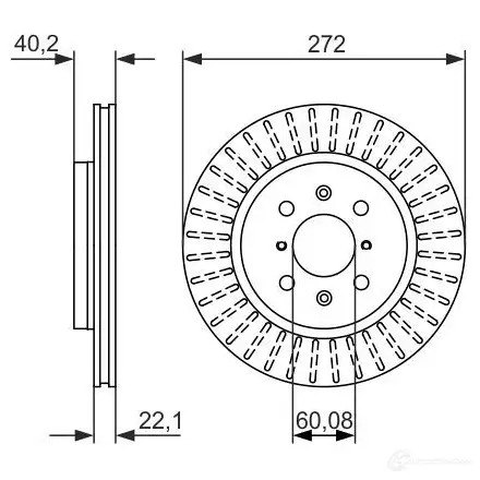 Тормозной диск BOSCH LOZXY 339992 BD1 619 0986479789