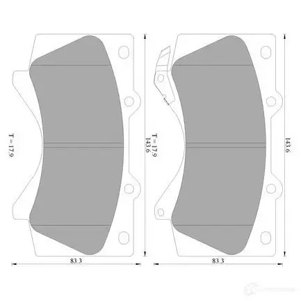 Тормозные колодки, комплект BOSCH 0986ab2397 1193488758 BP2397 8419-D130 3