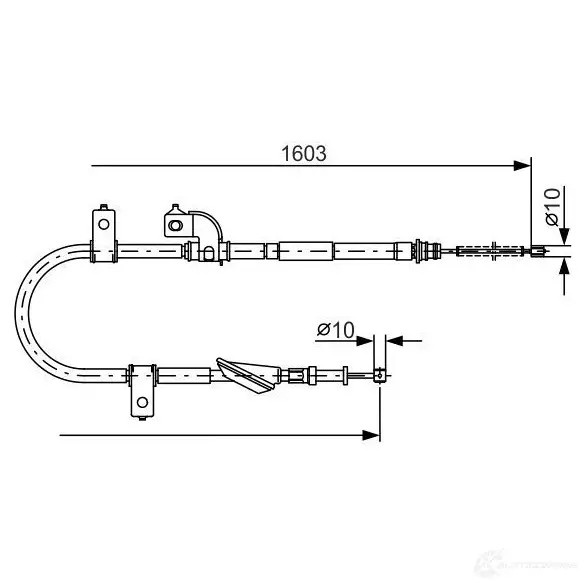 Трос ручника, стояночного тормоза BOSCH 355150 1987482080 B C974 YR17G