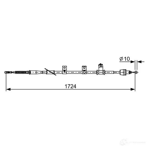 Трос ручника, стояночного тормоза BOSCH B C2619 355618 GP6SPW 1987482619