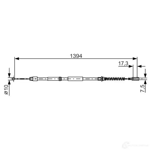 Трос ручника, стояночного тормоза BOSCH 1987482033 355103 BC 927 JG6FRL4